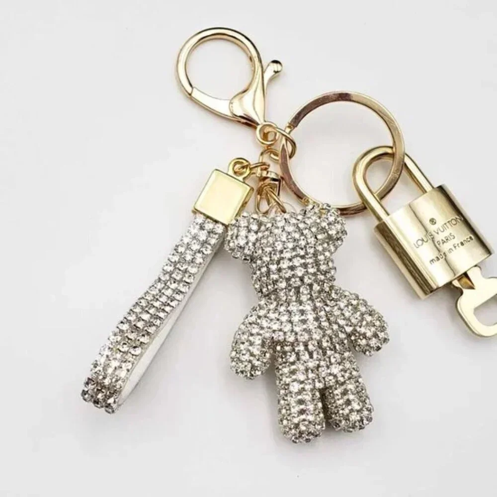 Louis Vuitton Authentic Gold Lock & Key 🔑 Bag Charm + Unbranded Keychain